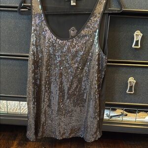 Forever 21 Sequin Sleeveless Top - Black. Worn once